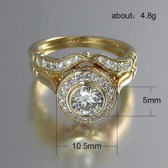 Hera Bridal Set - Solid Brass - AAA Austrian CZ - Picture 2 of 8